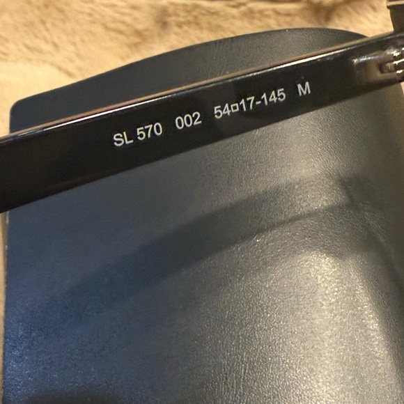 Saint Laurent NWOT Sexy Black Cat-Eye Sunglasses $495 w/ silver accents & case. main image 11